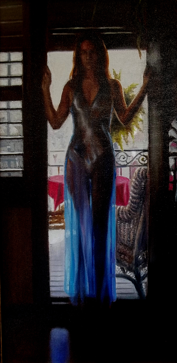 Intimo original oil painting  copyright 2013 Edson Campos